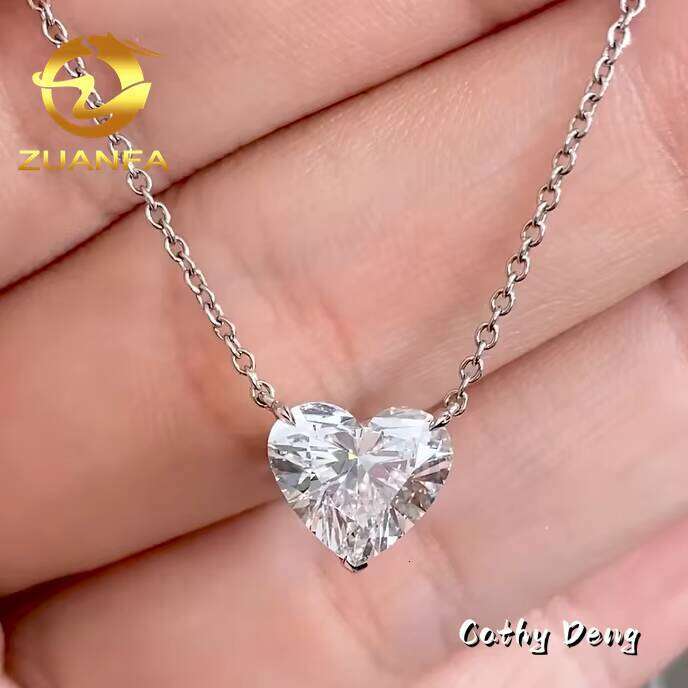 Classic Hot Shape Moissanite Hip-Hop Jewelry Pure Sier Iced Initial Necklace