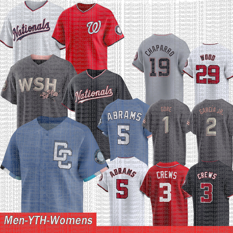 #5 CJ Abrams Jersey nationals Jerseys MacKenzie Gore Jersey #29 James Wood Patrick Corbin #2 Garcia Jr. Dylan Crews Josh Bell Washingtons Custom Baseball Jerseys