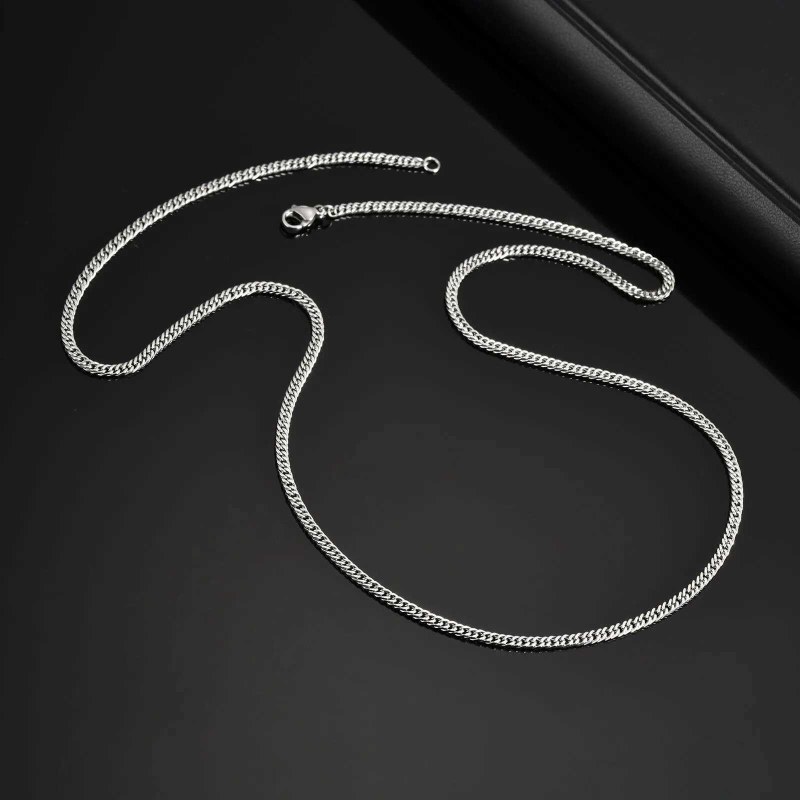 Vnox Cuban Chain Necklace for Men 45cm 60cm 70cm Length Option Vintage Metal Collar Punk Stainless Steel Curb Link Chain Chokers XJ250708