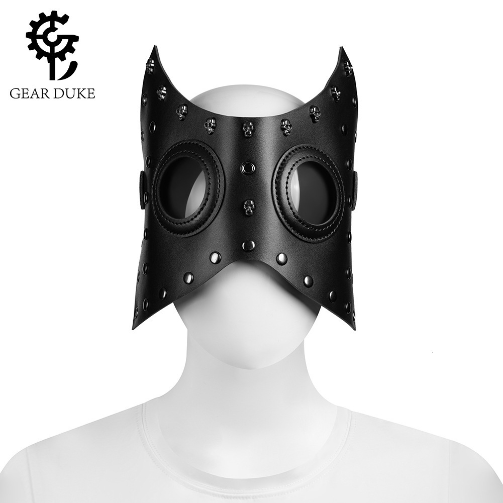 Halloween Cosplay Punk Party Role Play Funny PU Leather Mask ddmymoon