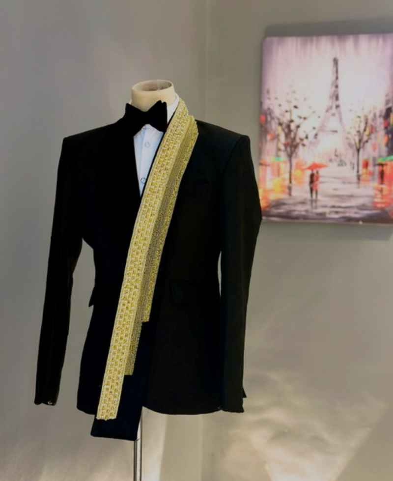 Customized Men Suits 1 Pieces Blazer Single Breasted Crystal Diamonds Business Occasions Wedding Tuxedo