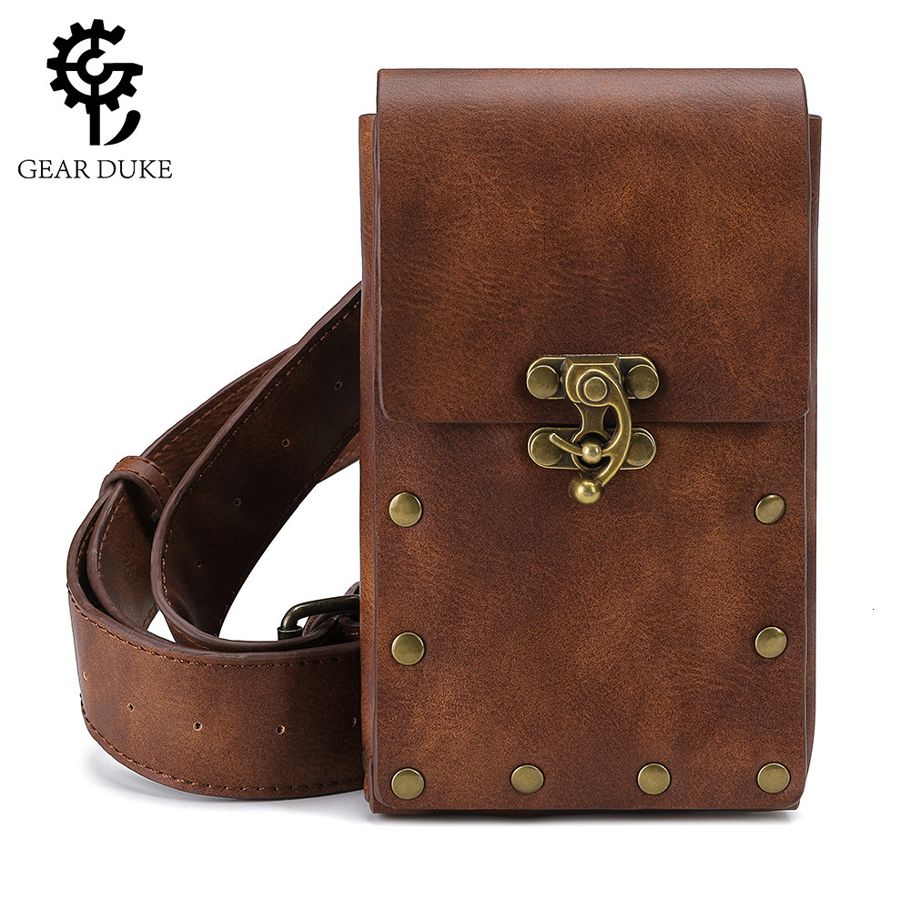 New Punk Women's Brown Outdoor Phone Coin Sports Casual Mini Waist Bag ddmymoon