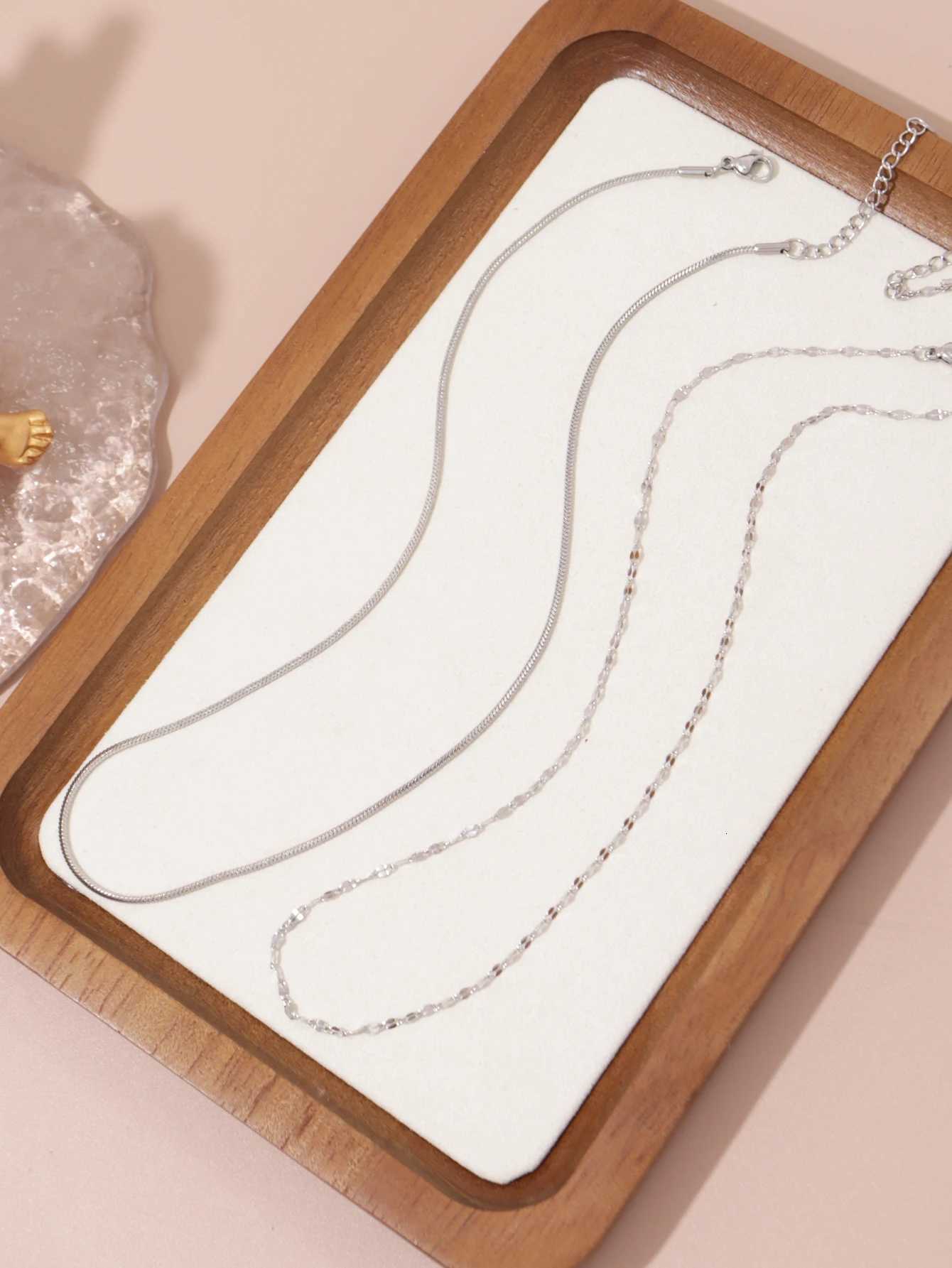 Minimalist Stainless Steel Womens Necklace Set for Daily Jewelry XJ250708