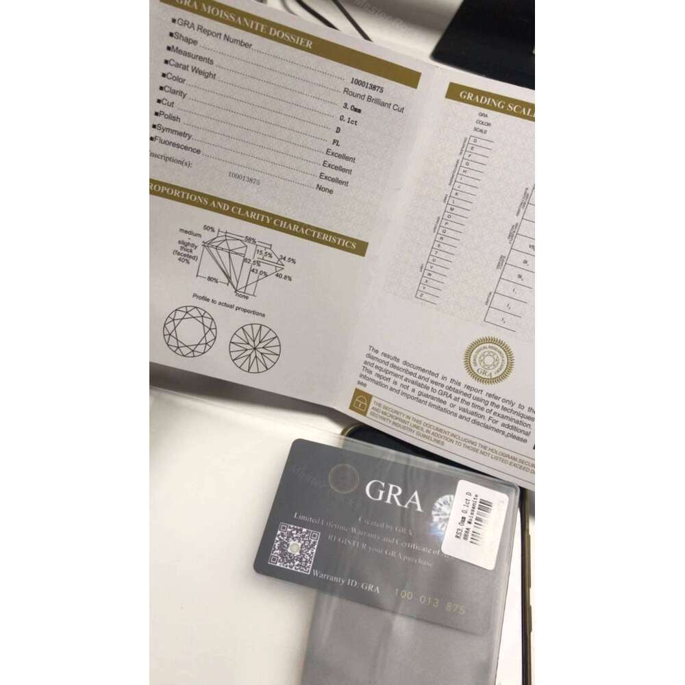 High Quality Sterling Sier Hip Hop Jewelry 5mm Vvs Tennis Chain Moissanite