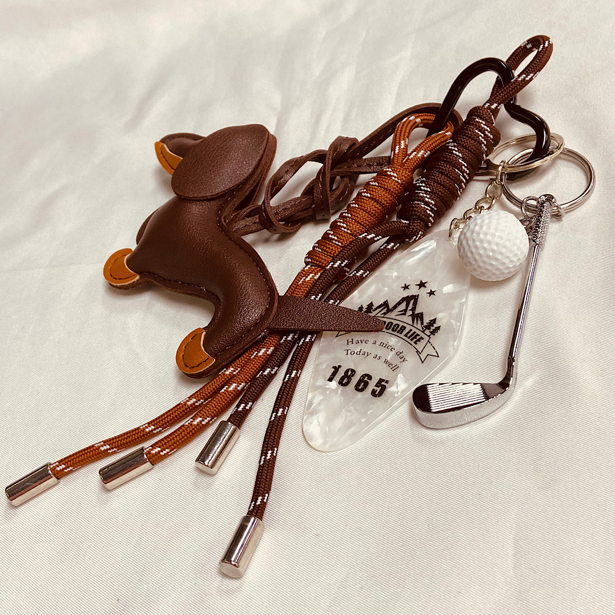 Dachshund Dog Keychain Miu Series Bag Pendant Niche Blogger Same Style Leather Woven Ornament 250728