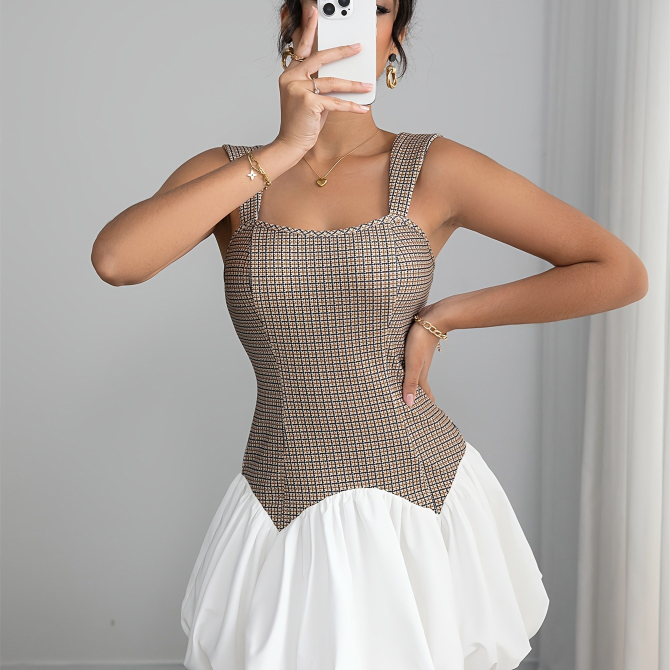 Free shipping designer dress for women Fashionable casual minimalist personalized design long skirt