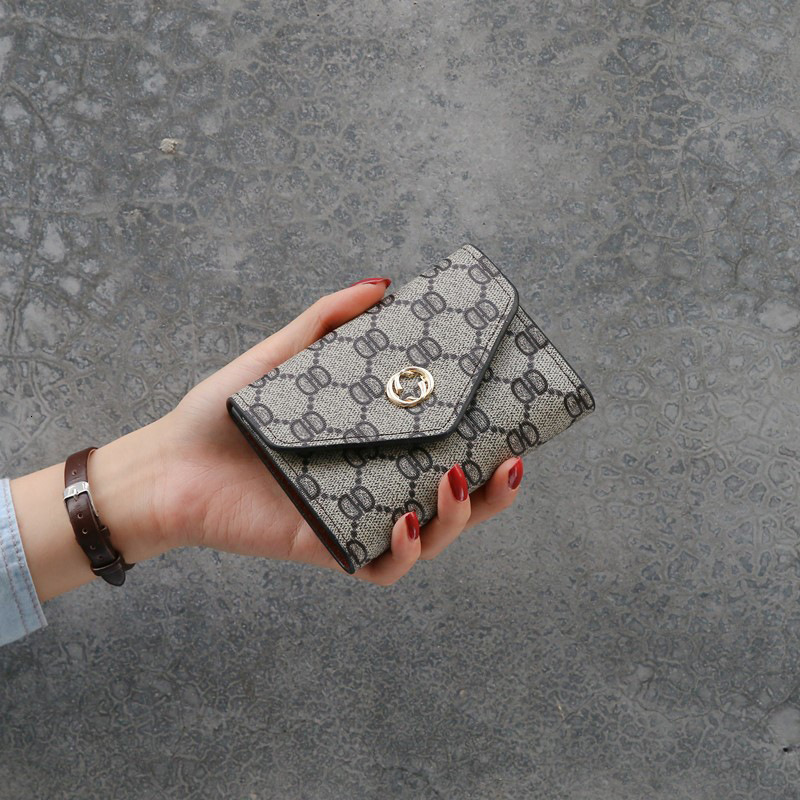 Ins New Simple Short Style 70% off Small Women's Coin Purse Card Holder Leather Wallet Trendy ddmythur