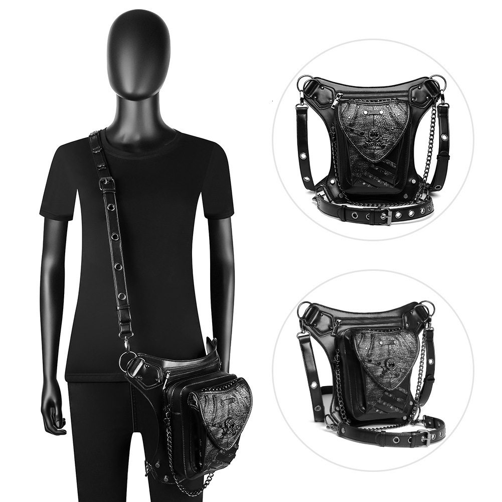 2025 New Chain Women Steampunk Color-Block Phone Skull Women's Shoulder Crossbody Bag Coin Purse ddmymoon