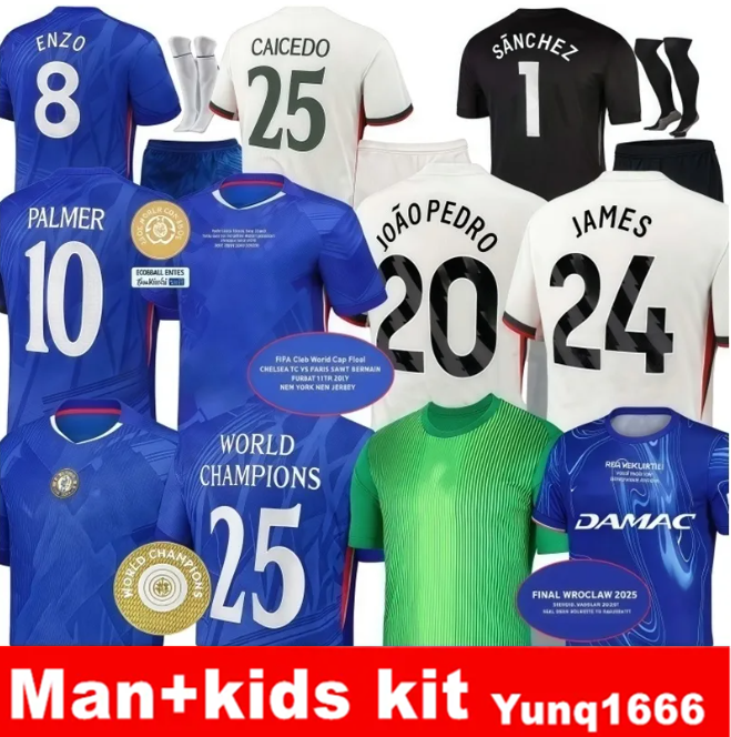 chelseas cf jersey 25 26 Cole Palmer Jadon Sancho Enzo Fernandez Players fans jersey Marc Cucurella Mykhailo Mudryk Caicedo Men kids Football jerseys Shirts kit
