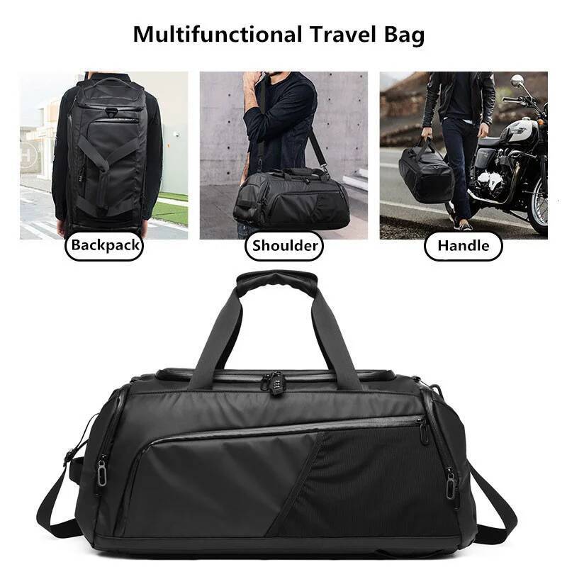 Men Gym Large Capacity Training Fiess Workout Sports Backpack Dry Wet Yoga Bags Business Travel Bag With Shoes Pouch high-quality