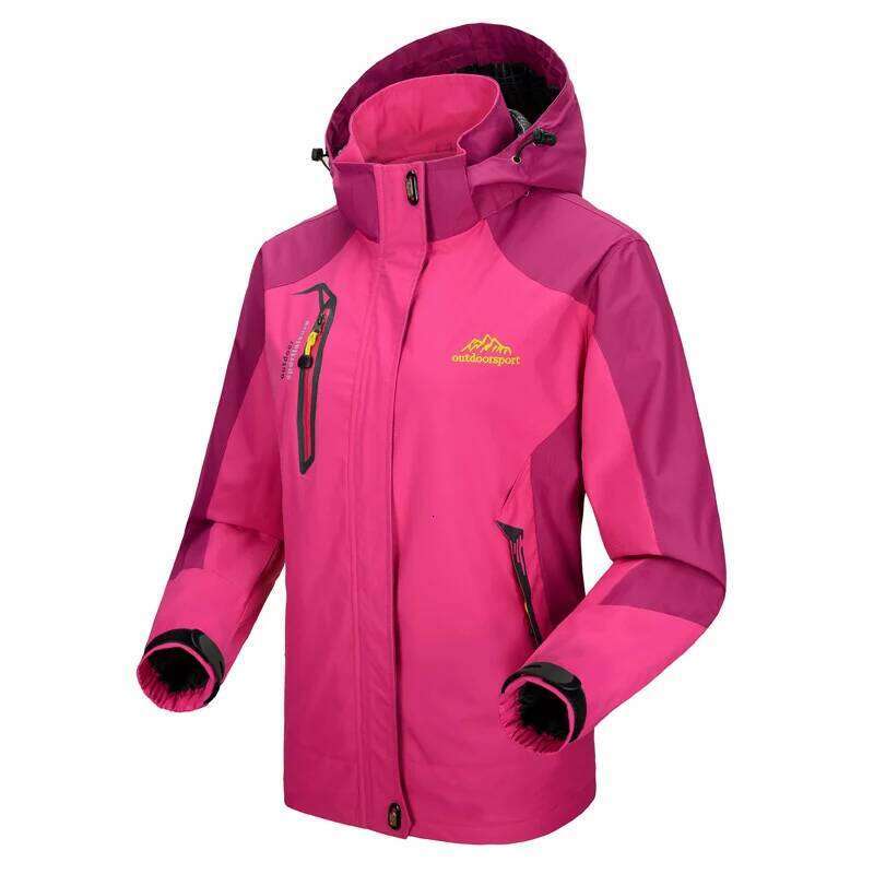 TRVLWEGO Camping Hiking Jacket Women Spring Outdoor Sports Coats Climbing Trekking Windbreaker Travel Waterproof Purple