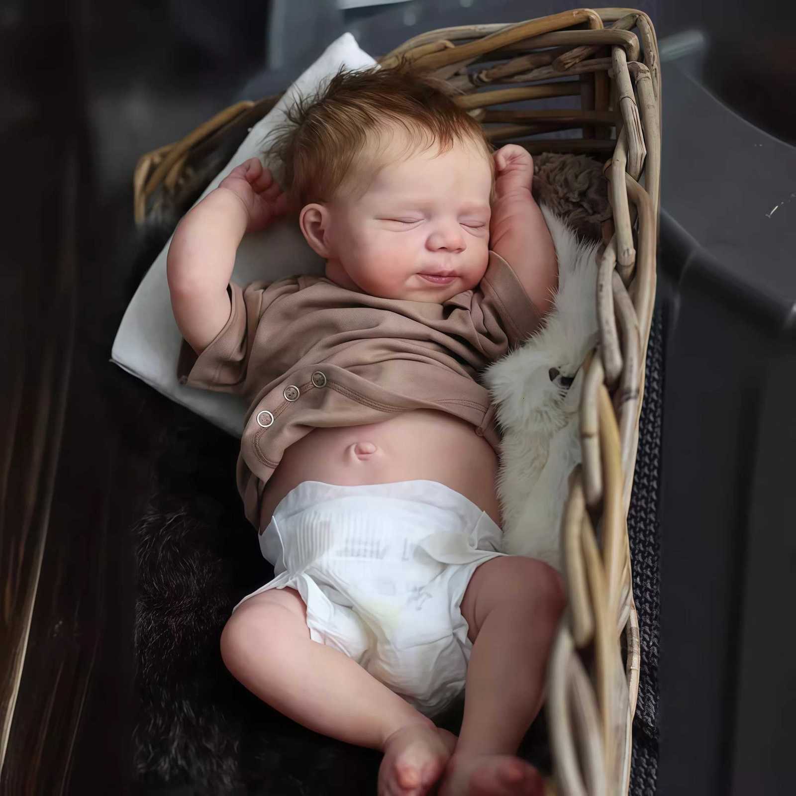 Risbecko 48cm Reborn Doll Baby Full Silicone Vinyl Girl Body -19 inch 3D Painted Skin Realistic Touch Doll Toy Christmas Gift W250728