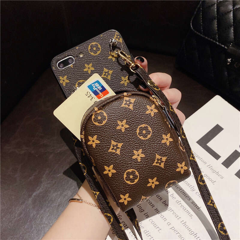 Trendy Brand Compatible Apple 15 Phone Case 13 Luxurious Small Flower Iphone 11 Crossbody Strap 12 Pro Max Zero