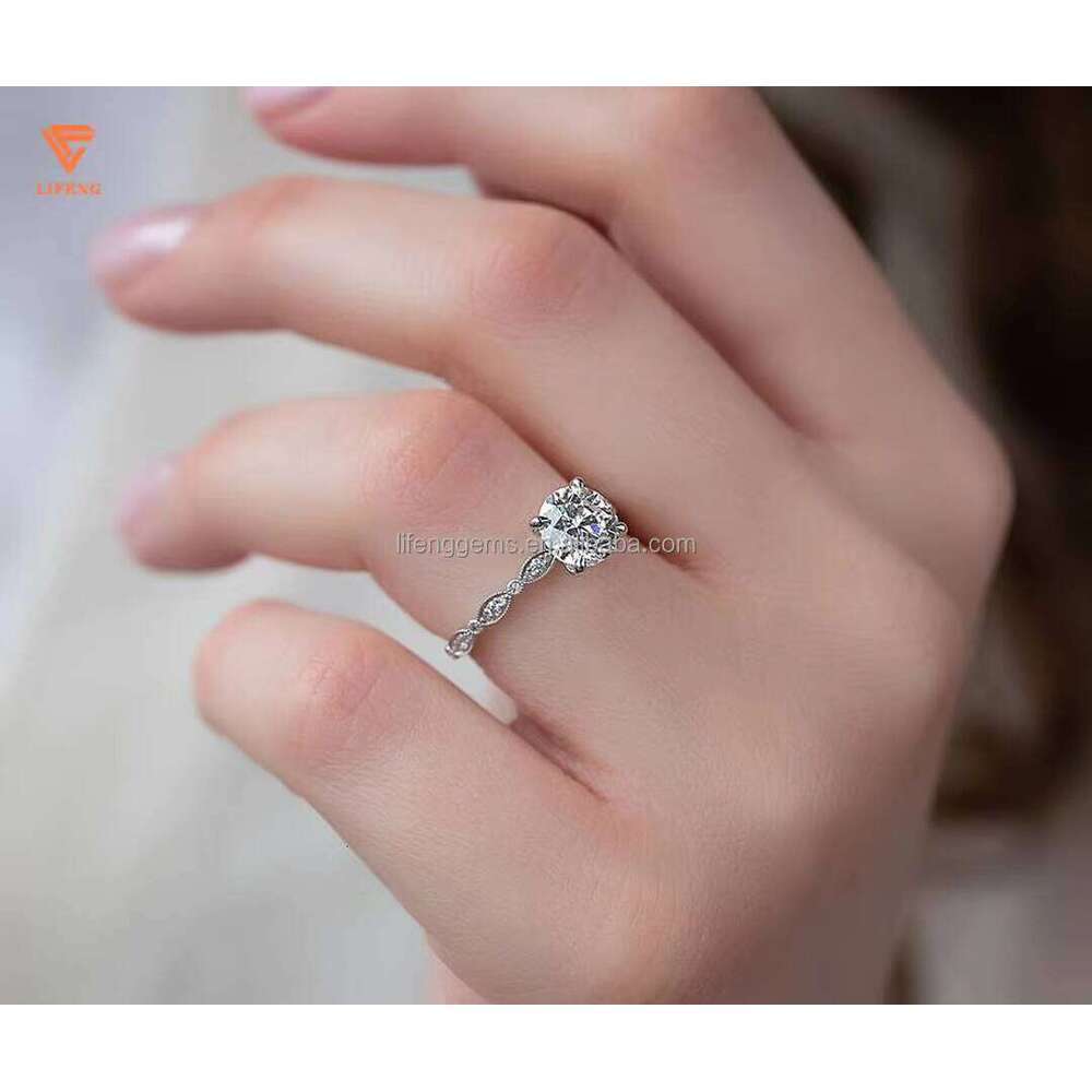 Engagement for Women D VVS Ring Moissanite Sier Jewelry Wedding Rings