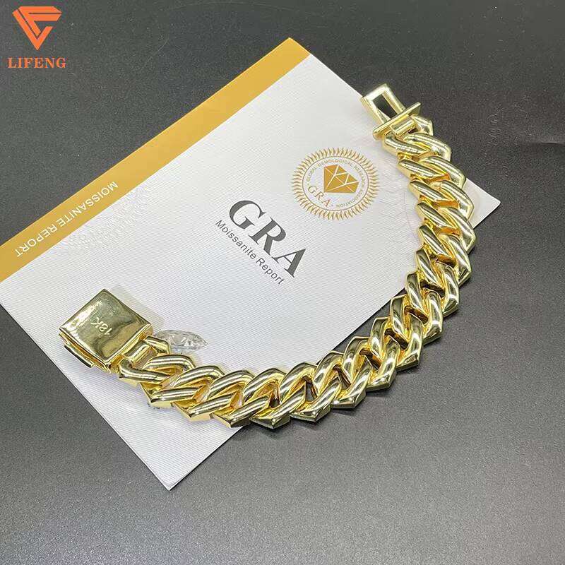 Custom Iced Out Link Chains Sterling Sier Hip Hop Jewelry Moissanite Cuban Dia Bracelets