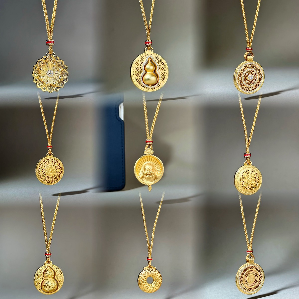 Wei Xue Ancient Color Pixiu Necklace for Women with Compass Rope Chain Old Shop Same Style Pendant Jewelry for Women