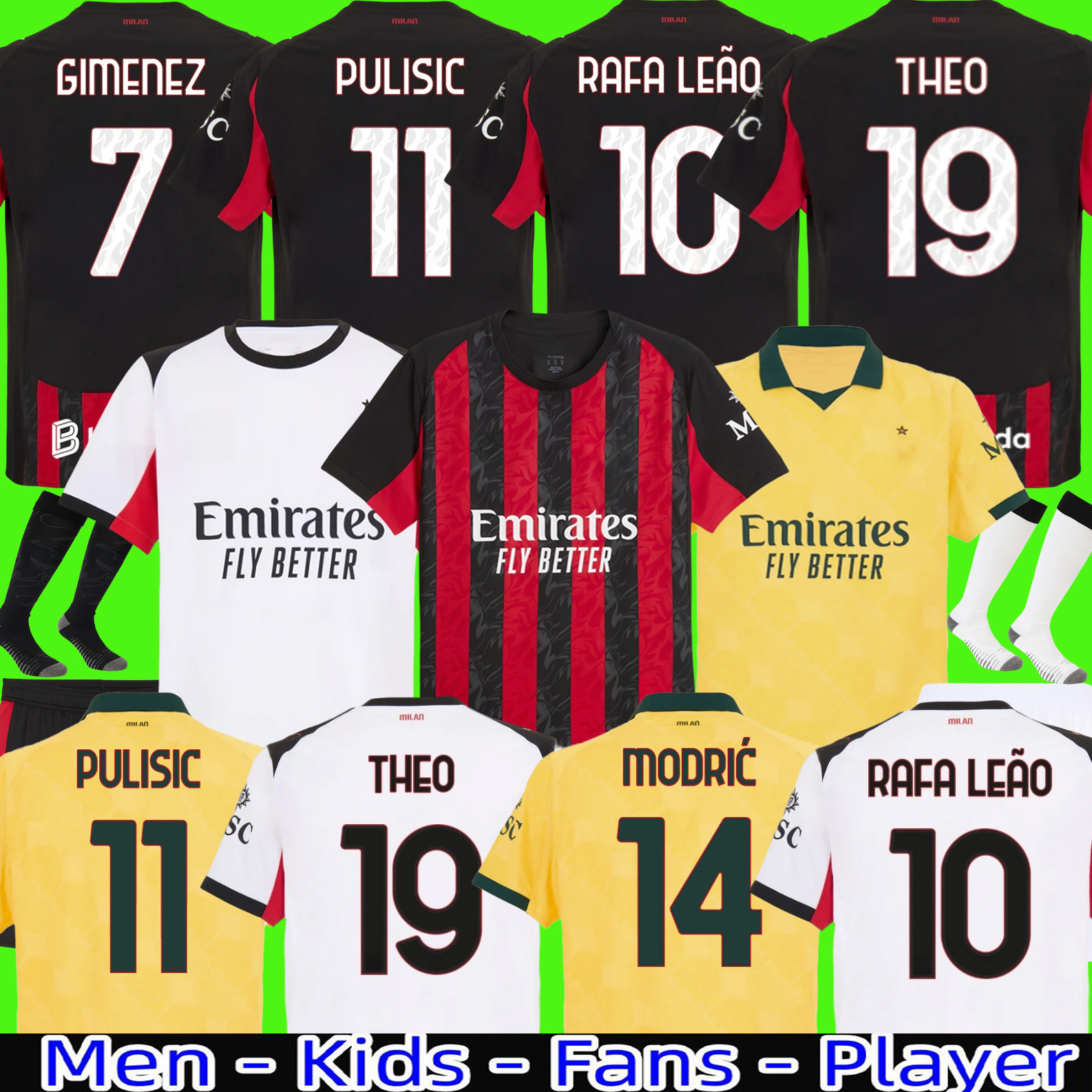 24 25 26 REIJNDERS KOCHE anniversary soccer jerseys DE KETELAERE RAFA LEAO football shirt fourth 4th kids uniforms 2025 2026 THEO BONDO GIMENEZ WALKER JOAO FELIX
