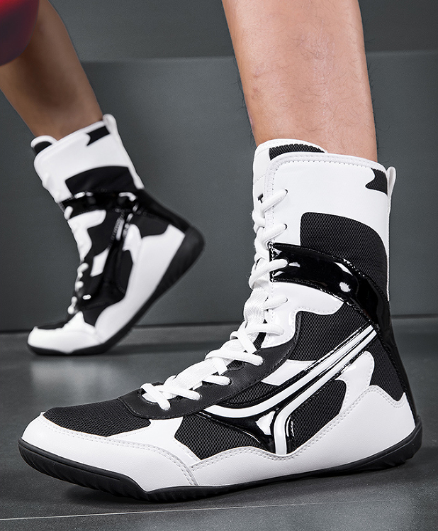 professional boxing shoes competition training fitness shoes men and women indoor gym nonslip hard pull fighting sanda