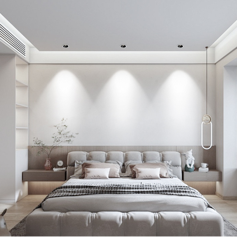 LED Small Hill Spotlight Recessed Narrow Frame Deep Cup Anti-Glare for Home Bedroom Living Room New Product Adjustable Angle Special Offer BTE