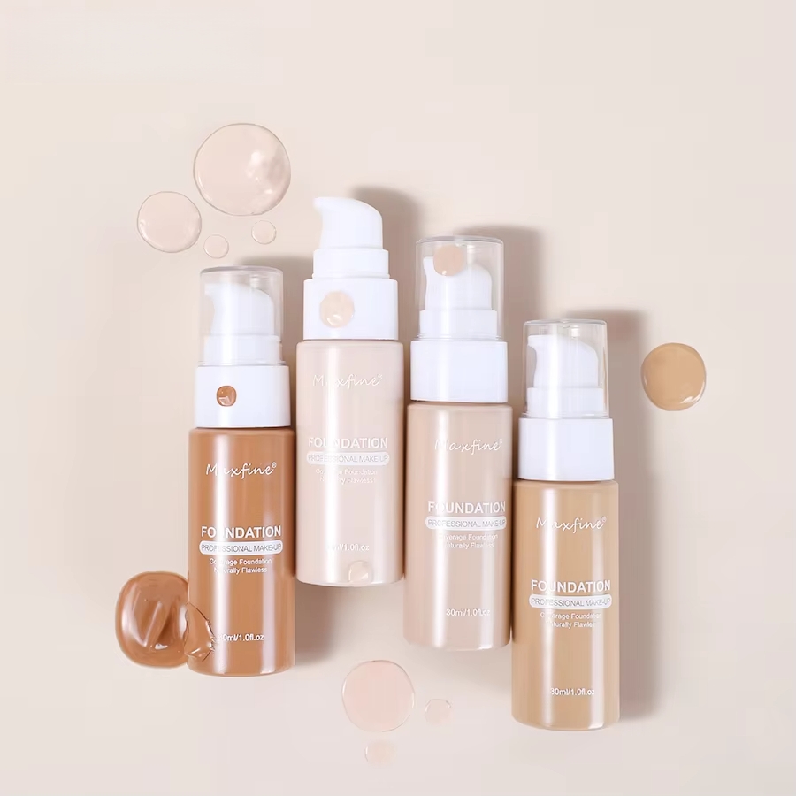 12Color Liquid Foundation Long-lasting Waterproof Face Concealer Foundation Cream Professional Matte Makeup Cosmetics Matte Liquid Foundation Oil Cont