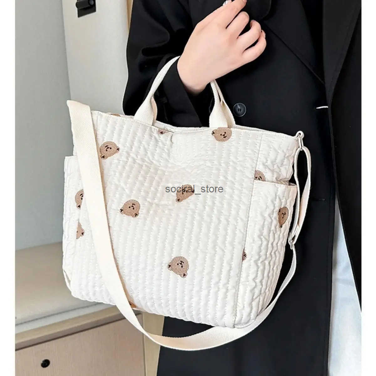 Diaper Handbag Embroidered Women Shoulder Crossbody Bag Hospital Travel Mother Kid Large Mommy Bag Baby Organizer Maternity Pack Q250728