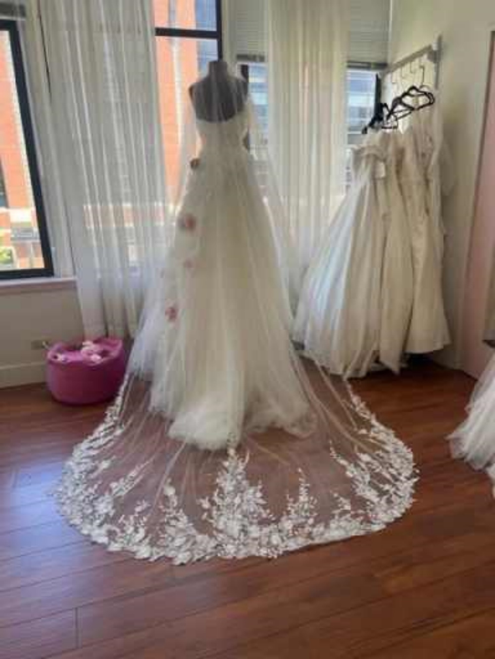 White Ivory Wedding Bridal Veil 3M Cathedral One Layer Lace Veils with Comb Bridal Accessories Velos De Novia Customized