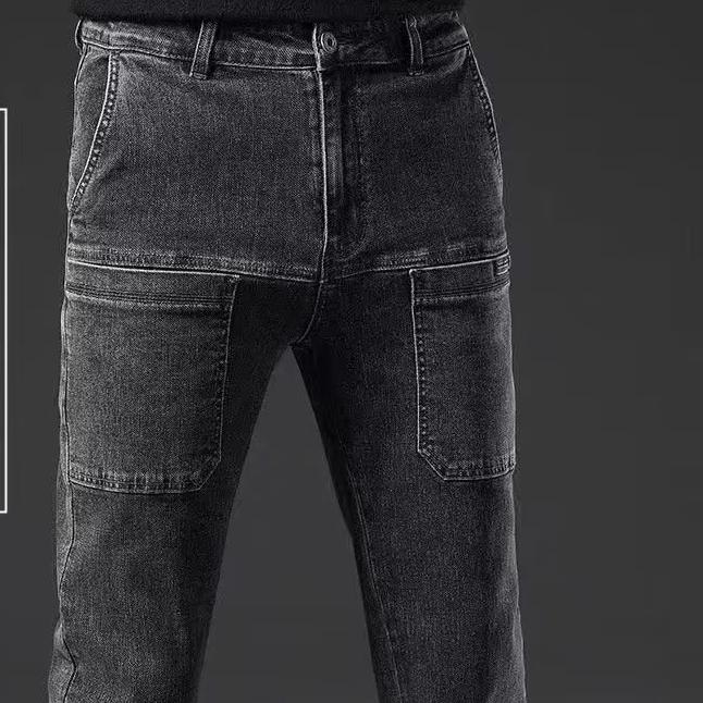 hot free shipping designer pants for man Multi pocket straight tube slim fit casual style
