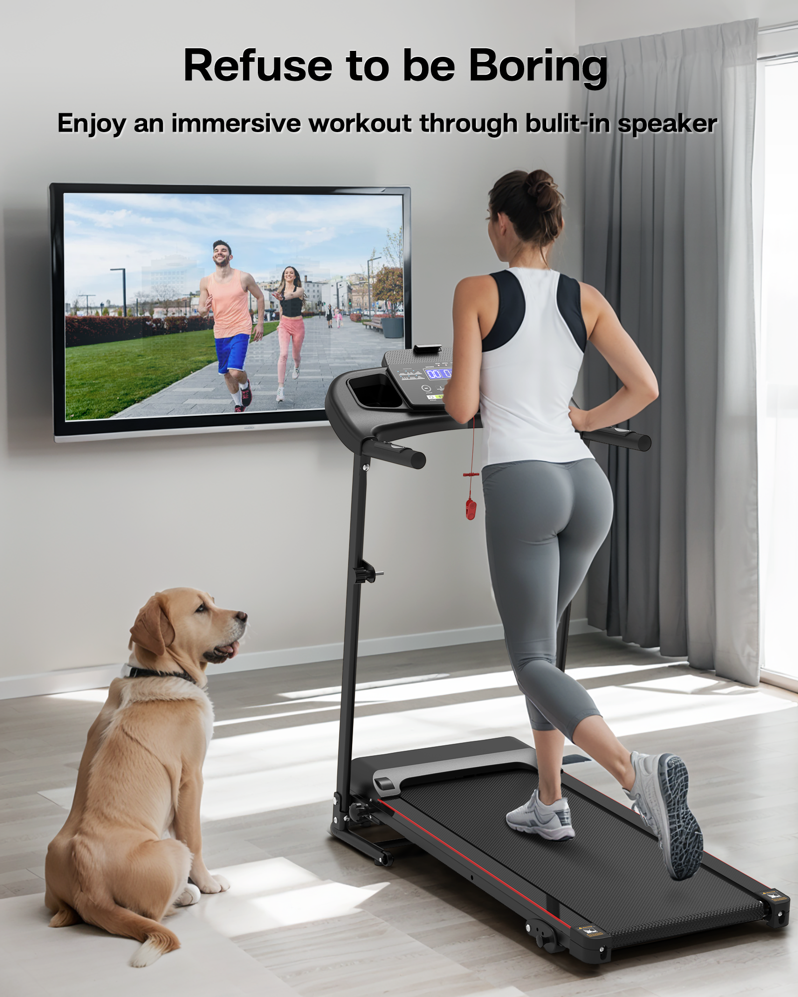 Compact Foldable Treadmill for Home Fitness - Durable & Space-Saving Design
