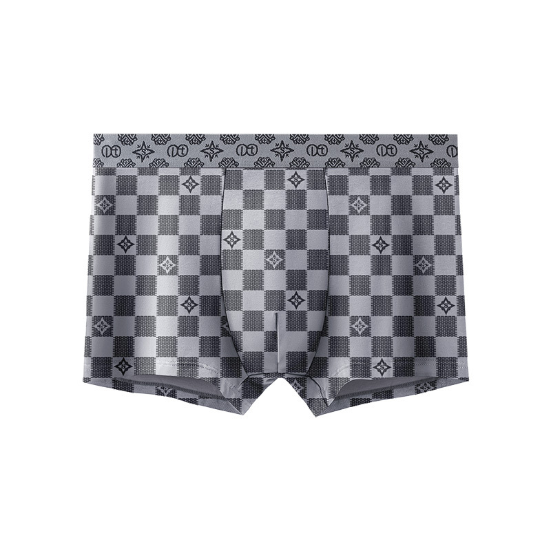 Men's Pure Cotton Printed Boxer Briefs Mid-Rise designer Boxer Shorts Comfortable and Breathable for All Seasons