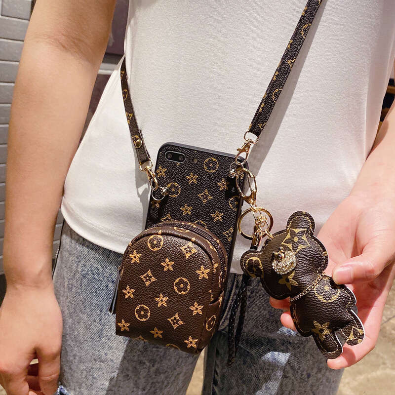 Trendy Brand Compatible Apple 15 Phone Case 13 Luxurious Small Flower Iphone 11 Crossbody Strap 12 Pro Max Zero