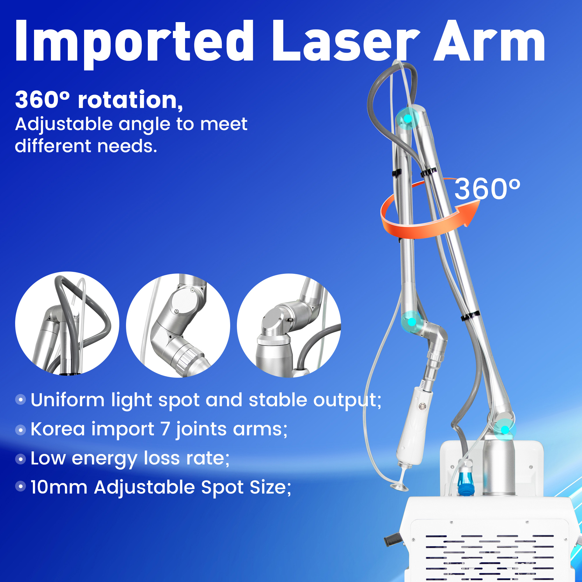 CO2 Fractional Laser Therapy Machine Acne Scar Removal Skin Tightening Stretch Mark Reduction Vaginal Rejuvenation Wrinkle Removal Device For Aestheti