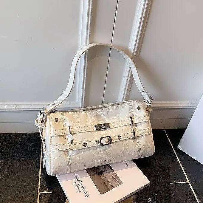 Trendy Leather Shoulder Women Adjustable Strap Large Capacity Commuter Underarm Bag for Daily Travel Casual Purse bag