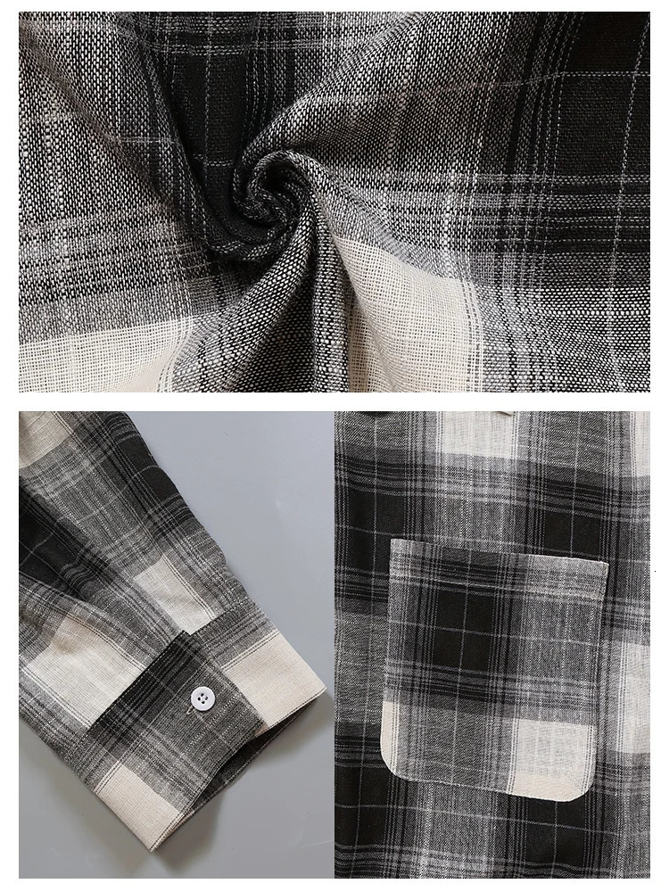 Summer Womens Loose Casual Shirt Dress Striped Plaid Long Sleeve Button Fashion Classic Plus Size 250728