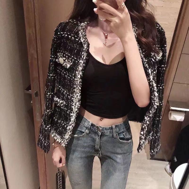Designer Spring and Autumn Lady French Long-sleeved Stylish Top for Women 2025 New Round Neck Retro tassel Women's Coat free shipping