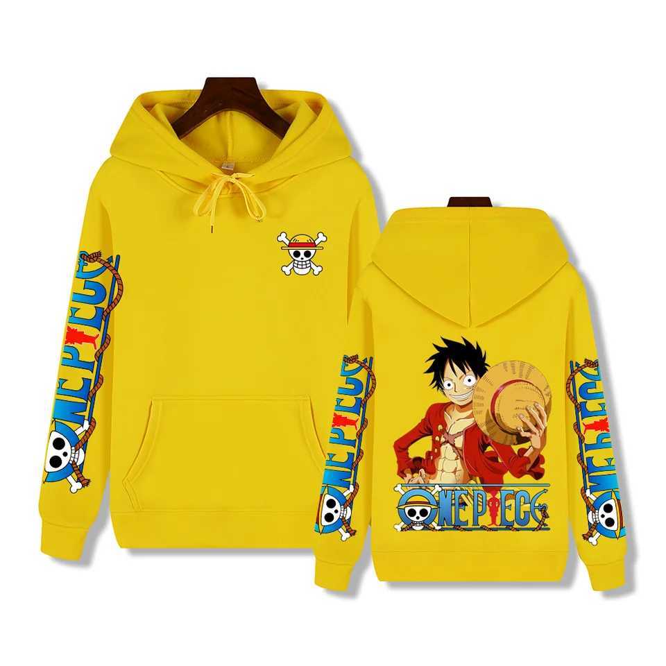 One piece sport Luffy printed autumn and winter comfortable thick mens high-quality casual warm street hoodie W250408