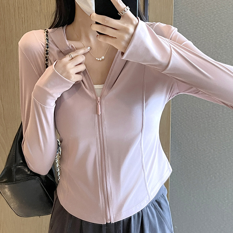 Women's summer outdoor ice silk long-sleeved sunscreen clothing