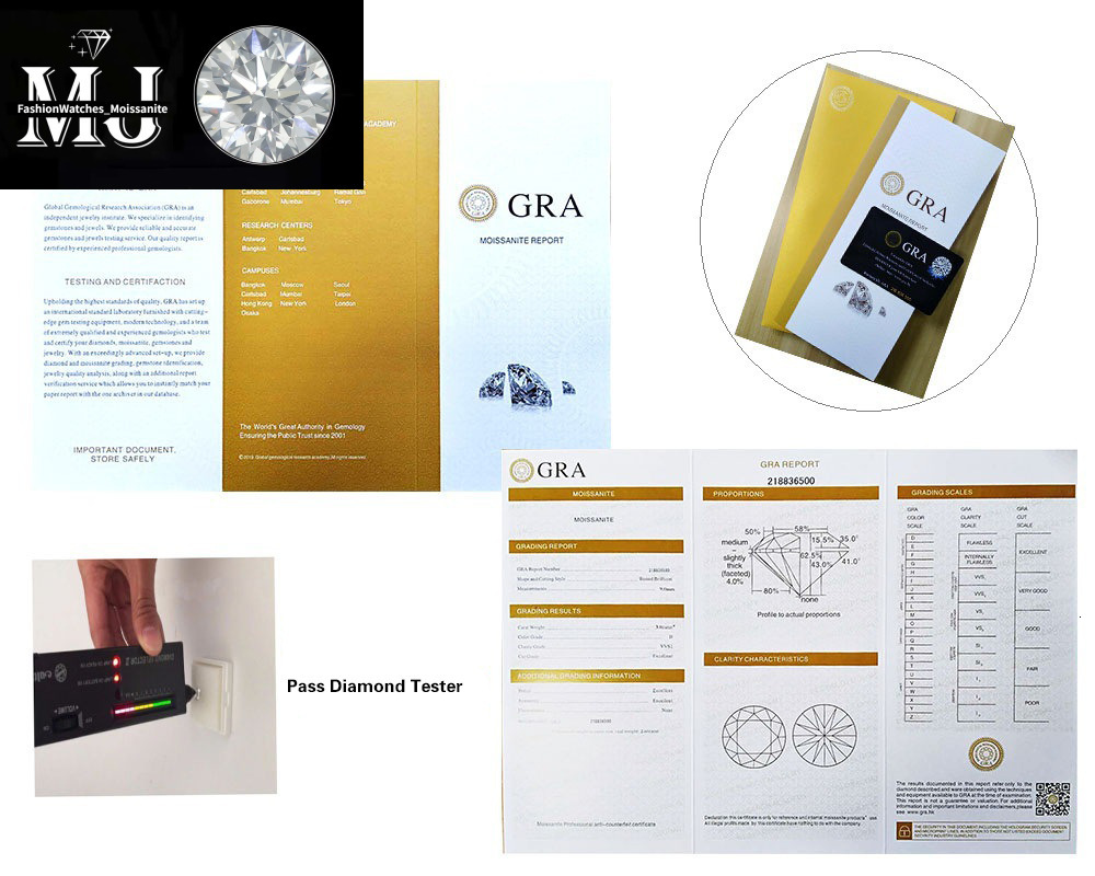 pass dia tester vvs moissanite High-end luxury earrings designer for women sterg sier stud earrings gold plated mens earring hip hop jewelry valentine