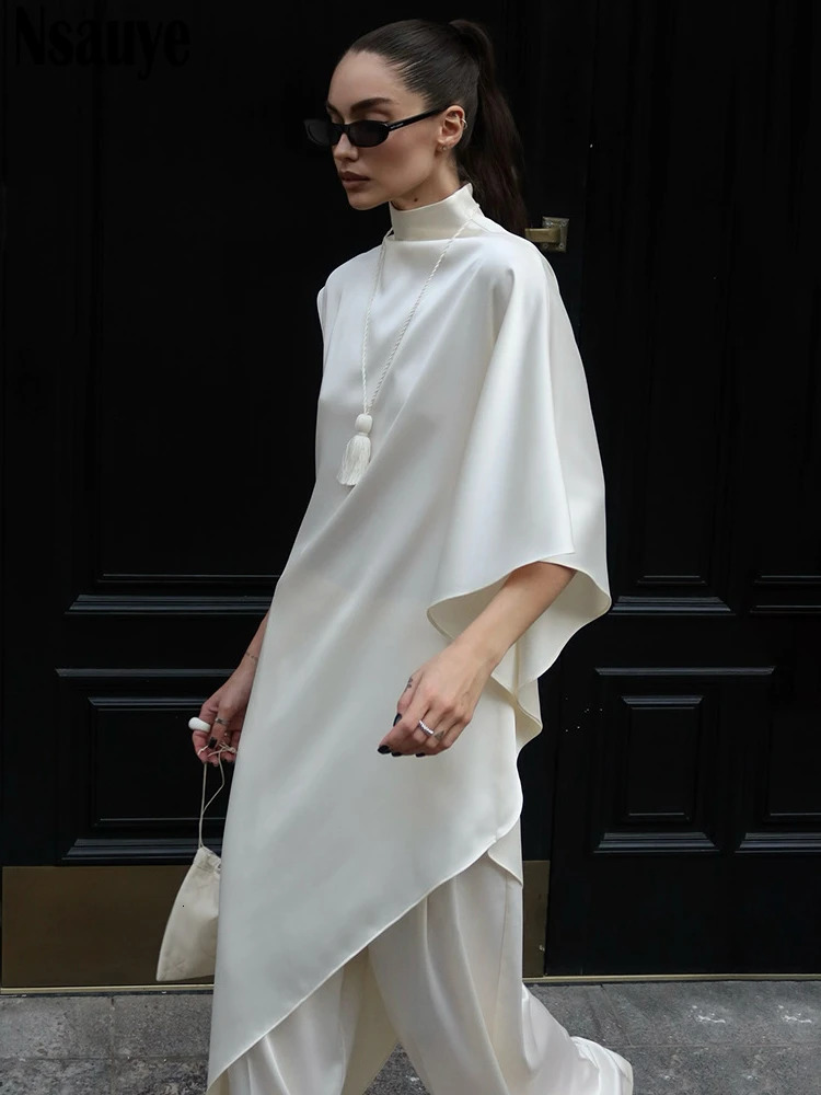 Sexy Evening Party Women Night Club Satin Elegant Dress Long Pullover Summer High Split Maxi Holiday Fashion Dress 250728