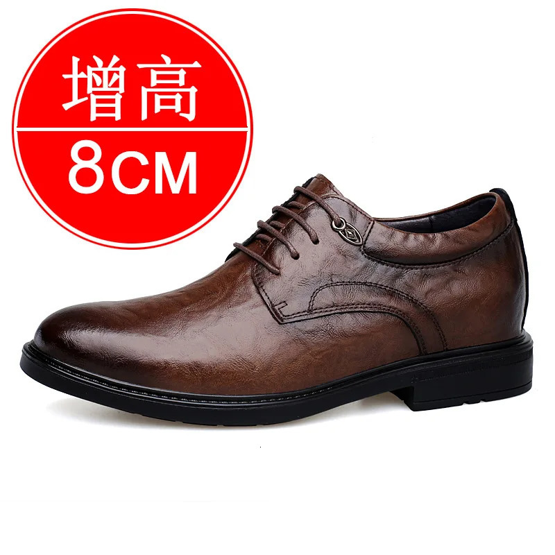Leather Casual Elevator Shoes for Men 10cm Invisible Height Increase Casual Sneakers Business Formal Shoes 250723