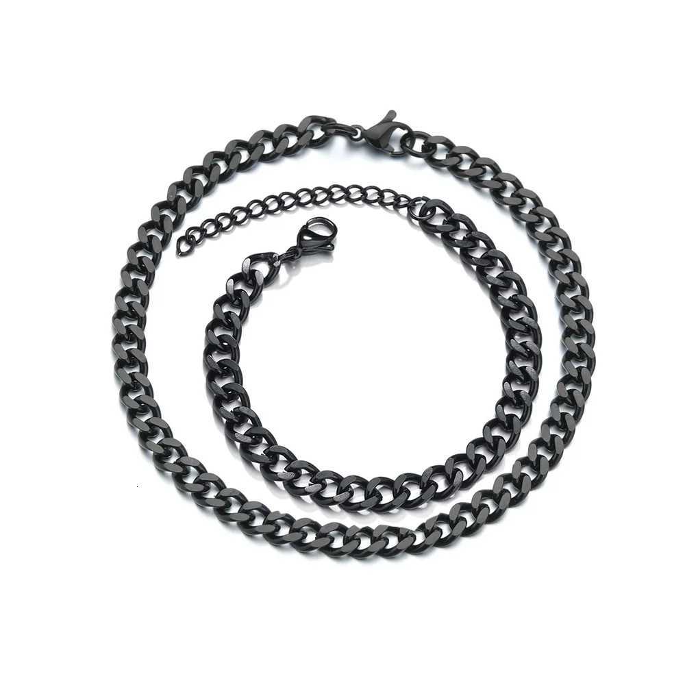 3/5/7mm Stainless Steel Cuban Link Chain Wristband Classic Punk Heavy Male Jewelry Simple Fashion Couple Bracelet for Men Women W250728