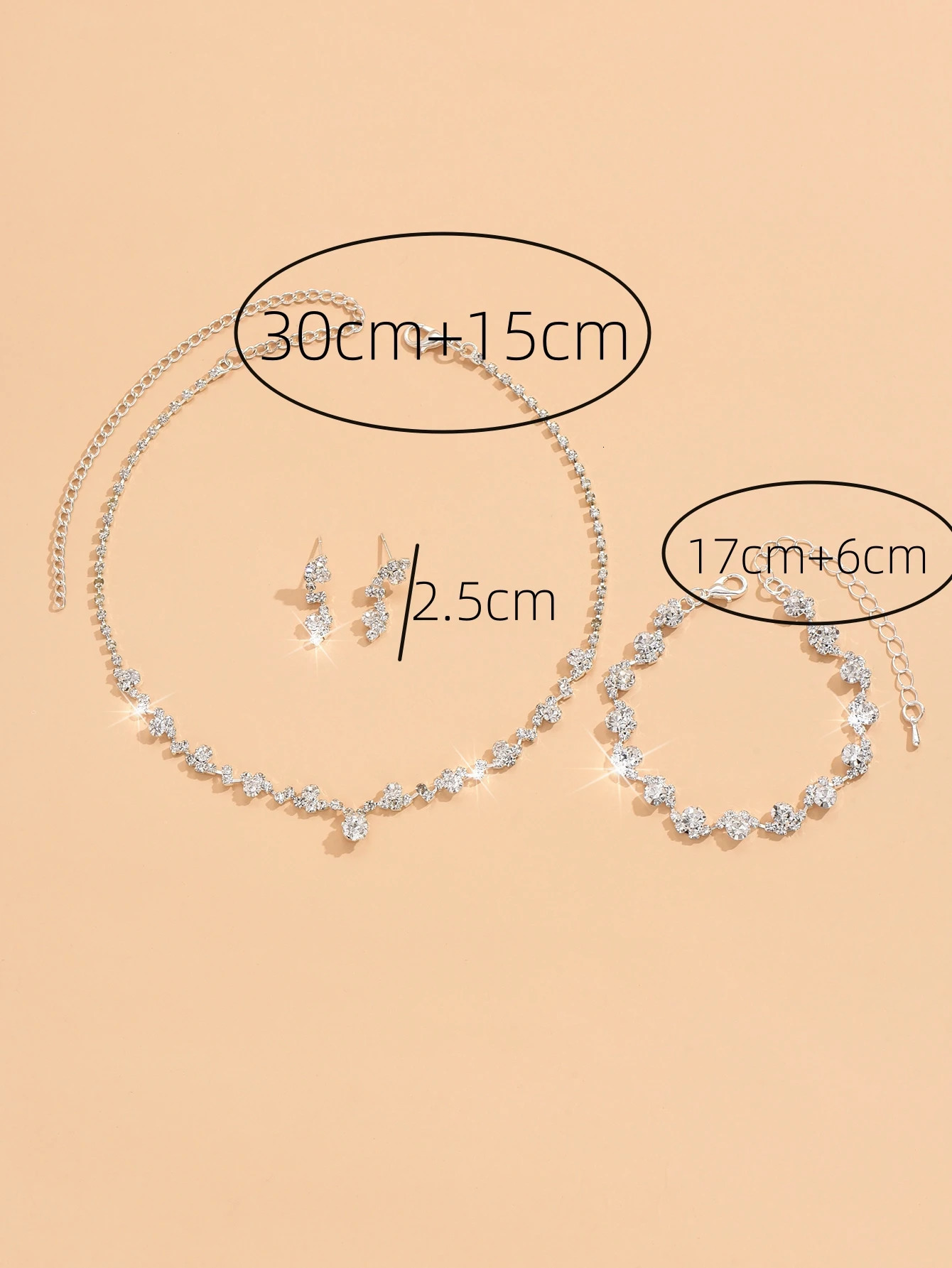 4piece womens flower necklace with earrings and bracelet set wedding party accessories 250715