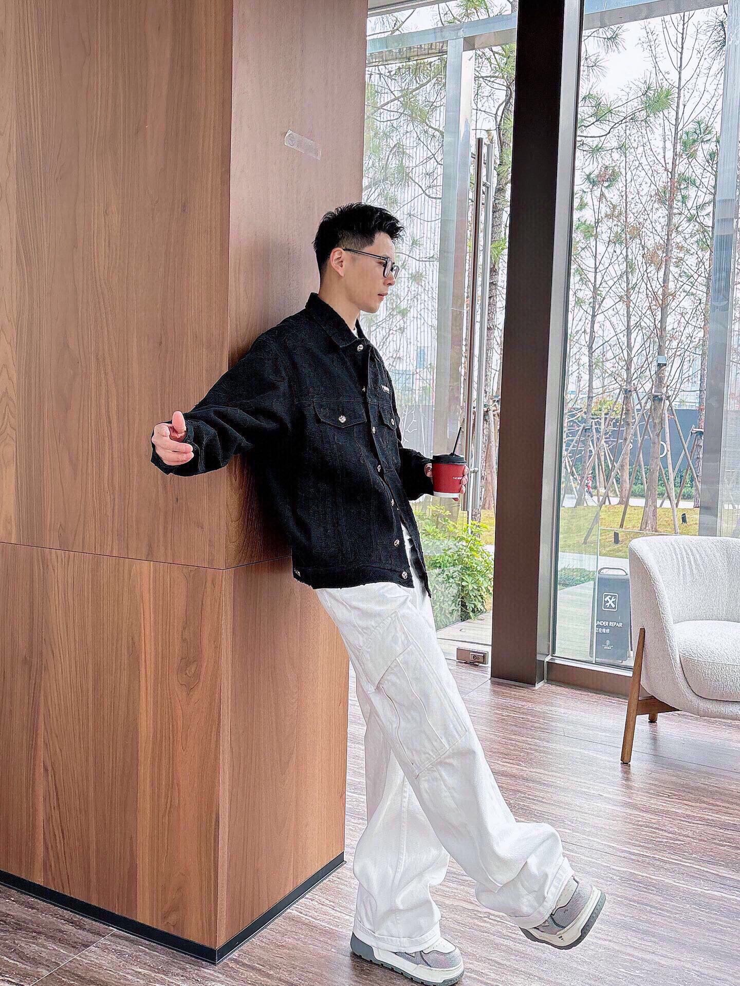 Ch0me Hearts Brand Denim jacket outdoor mens and womens designer brand luxury gift Valentines Fathers Christmas.M178