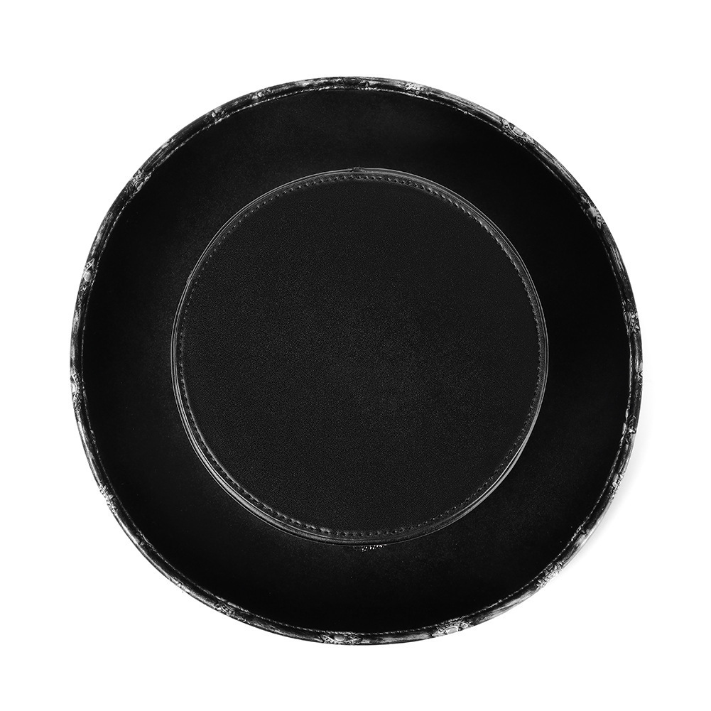 Halloween Punk Plague Doctor Prop Flat Big Brim Magic Gentleman Top Hat for Women ddmymoon