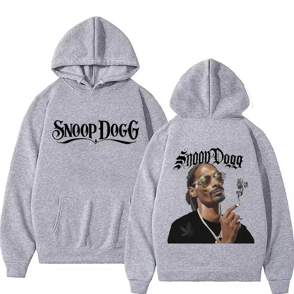 Mens Fashion Y2K Long Sleeve Pullover Sweatshirt Retro Snoop Dog Graphic Hoodie Mens Casual Hip Hop Style Hoodie W250408