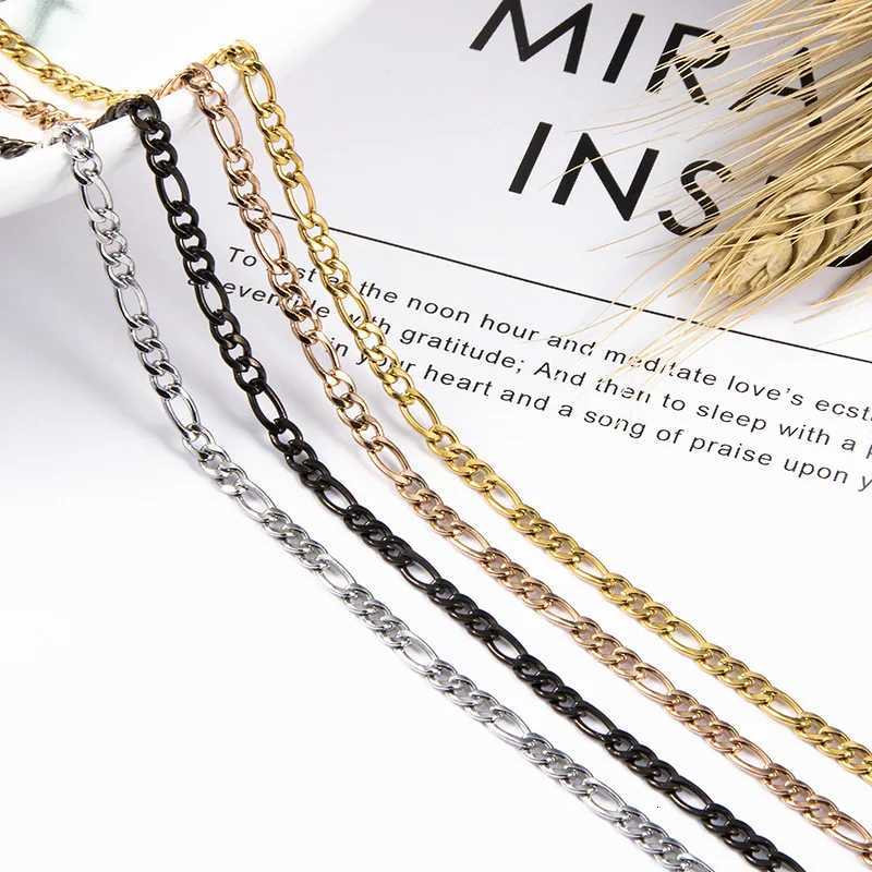 Fashion New Figaro Chain Necklace For Men Punk Silver Color Stainless Steel Long Necklace Men Hip Hop Jewelry Gift XJ250708
