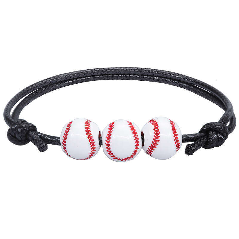 Basketball Baseball Bracelet Wax Thread Woven Softball Tennis Rugby Football Wristband Sports Jewelry ddmypluto
