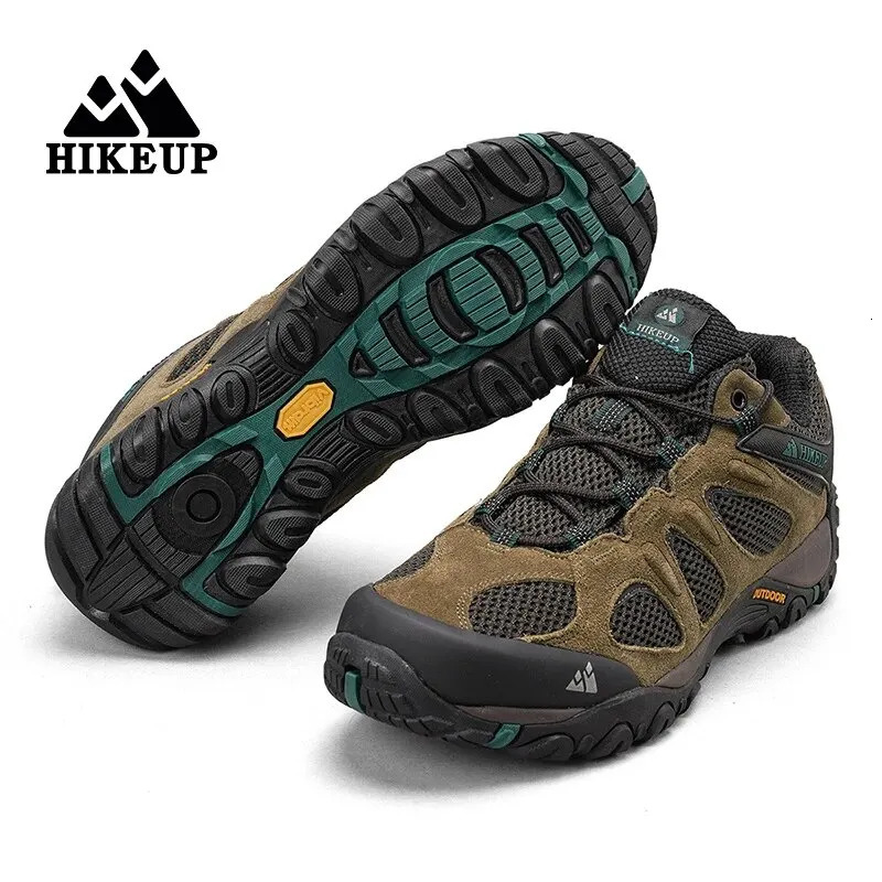 HIKEUP Men Shoes Breathable Splashproof Outdoor Hiking Mountain Climbing Sport Hunting Trekking Sneaker 250725