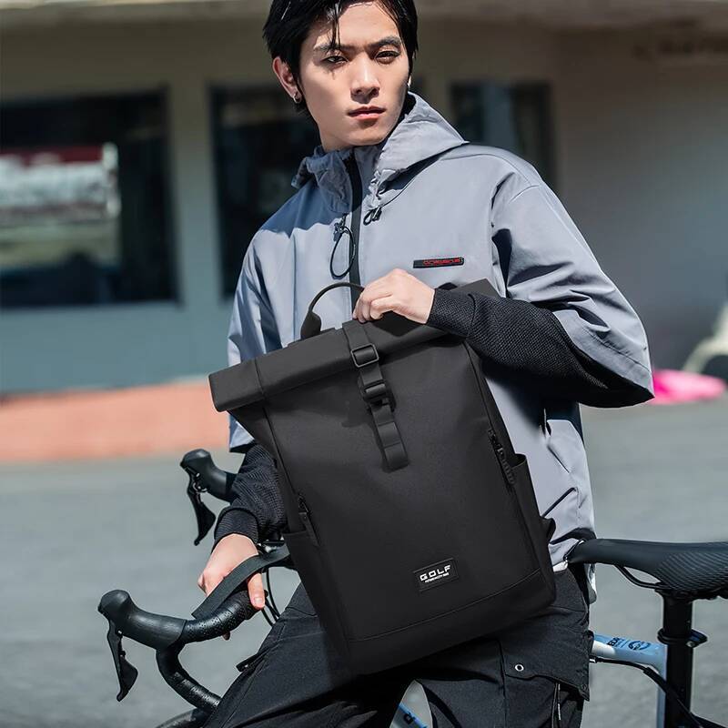 Golf backpack for men, simple and large capacity travel fashionable high school student backpack, outdoor hiking bag high-quality