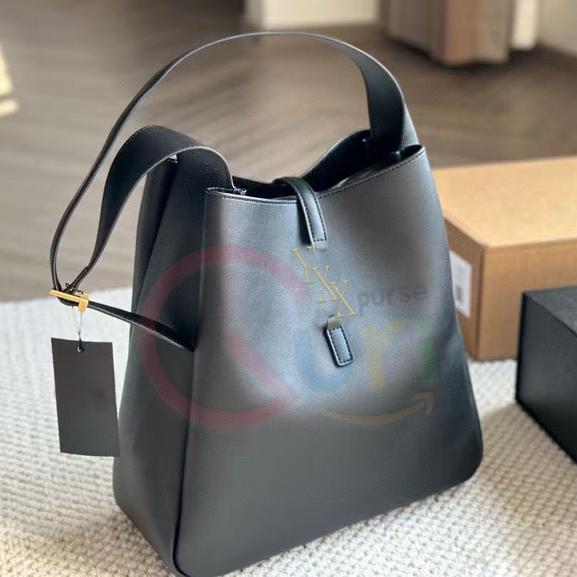 Designer bag Handbag Open Wandering Bag Underarm Bag Leather Material Gold Hardware Decoration Accessories Women's Simple and Bucket Bag