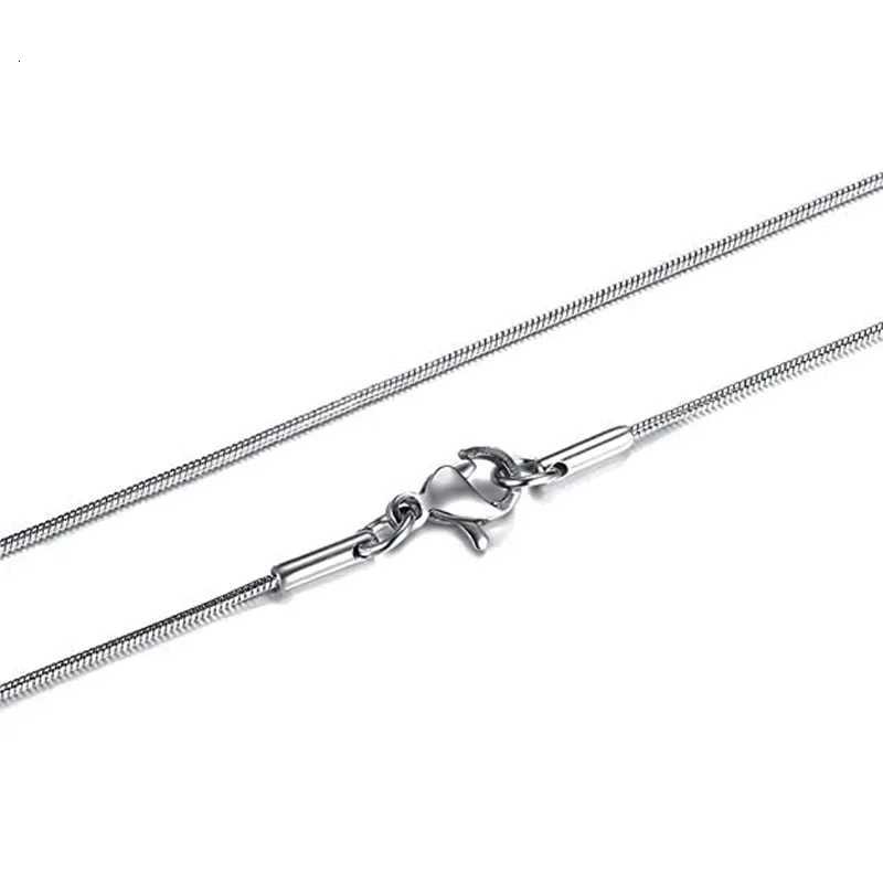 1.2mm Silver Color Stainless Steel Snake Bone Chain Necklace For Women Simple Chain Choker Titanium Steel Jewelry Fashion Gift XJ250708